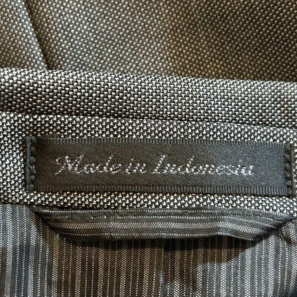 CALVIN KLEIN Men's 40L Slim Fit Gray 100% Wool Blazer Sport Coat Suit Jacket